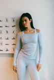 Long Sleeve Ruched Off-Shoulder Top