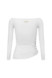 Long Sleeve Ruched Off-Shoulder Top